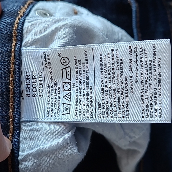 Old Navy Dark Wash Skinny Jeans Mid-rise Curvy Cut - Picture 7 of 8